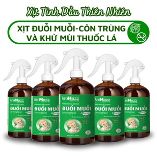 (An toàn cho trẻ) Xịt Đuổi muỗi và Côn Trùng Từ Tinh Dầu Thiên Nhiên AroMazz Chai Lớn 300ml