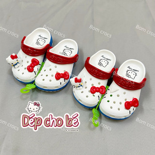 |Có Sẵn| Dép Sục Cross Hello Kitty Nơ Đỏ Cho Bé