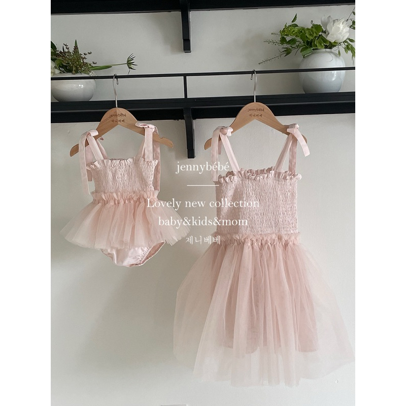 Jennybebe Váy Dây Voan Xoè Mùa Xuân Cho Bé gái từ 5kg