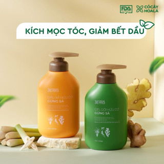 Dầu Gội Xả Hữu Cơ Gừng Sả Cỏ Cây Hoa Lá -Ngăn Dầu Bết Tóc Và Giảm Gàu Ngứa  Dung Tích 500g
