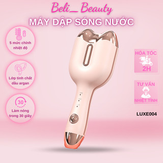 Máy uốn sóng nước, dập xoăn, bấm tóc gợn sóng hàn quốc size 33mm, 5 mức chỉnh nhiệt độ tạo kiểu dễ dàng - LUXE004