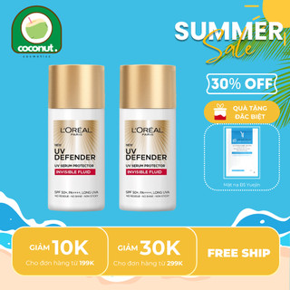 Kem chống nắng L’Oreal Paris UV Defender Serum SPF50+ PA++++ siêu mịn nhẹ bảo 50ml vệ da tối ưu 50ml