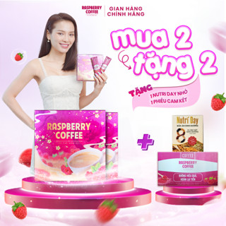 2 Hộp Cà Phê Mâm Xôi Giảm Cân Đen Và Đỏ - Raspberry Coffee Chính Hãng - Kèm Quà Tặng Sữa Hạt Nhỏ