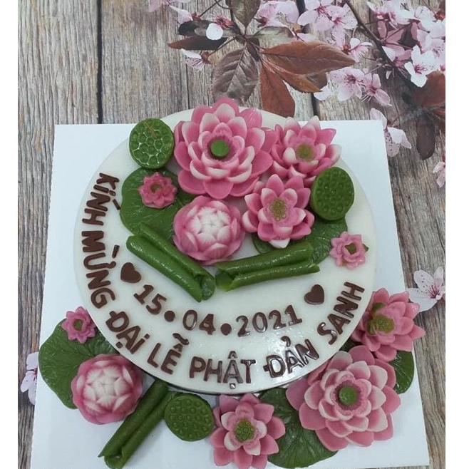 Bộ 8 khuôn sen to khác nhau như thành phầm bánh rau câu sen