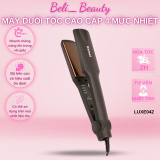 Máy duỗi tóc Kemei tạo kiểu ép, duỗi thẳng uốn cụp xoăn lọn đa năng 4 mức nhiệt - LUXE042