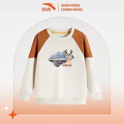 Áo phông dài tay thời trang thể thao bé trai Anta Kids 3525A9704