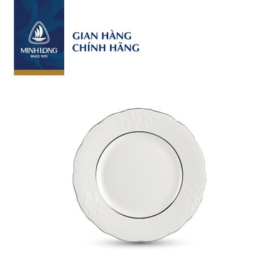 Dĩa Súp 23 cm Sứ Cao cấp Minh Long - Đài Các - Chỉ Bạch Kim