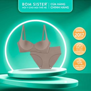 Set Nội Y Nữ - Áo lót chỉnh dáng, mặc áo dài su không gọng dây x Quần lót nữ su đúc BOMSISTER P6010