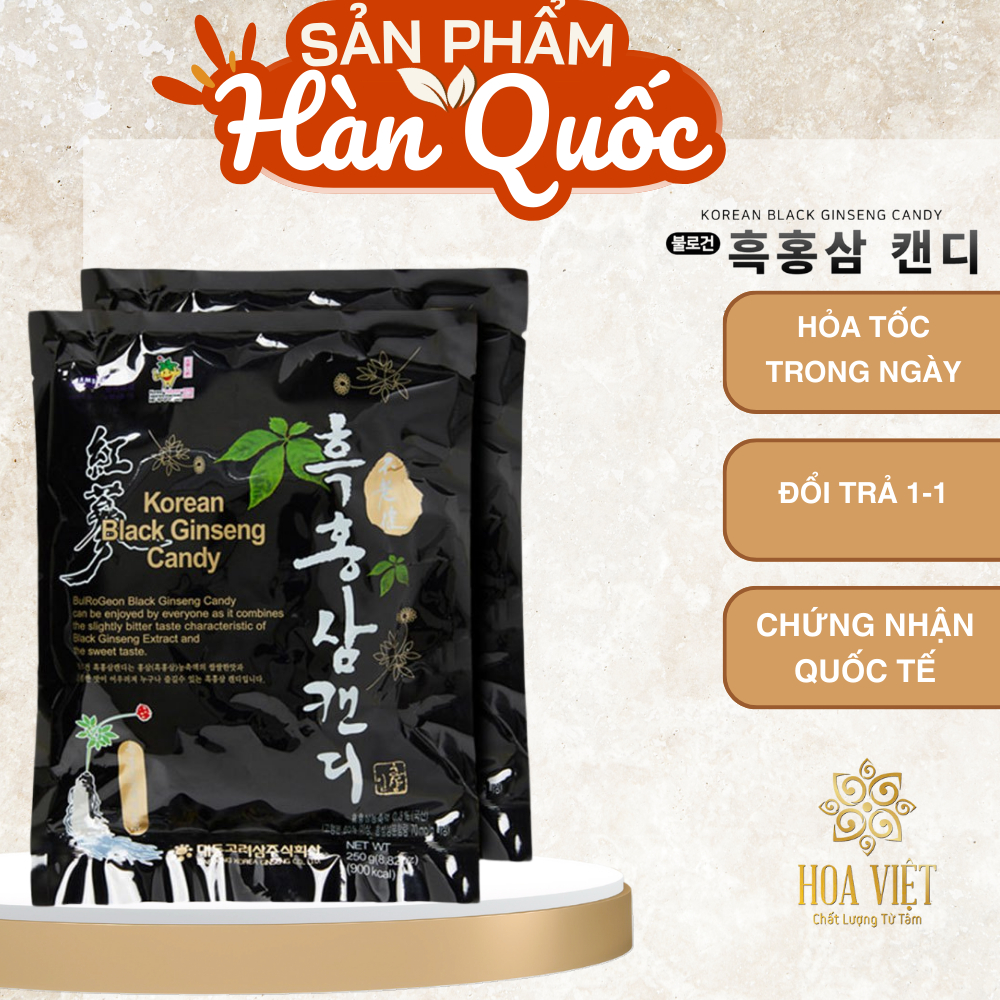 KẸO NGẬM HẮC SÂM DAEDONG HÀN QUỐC GÓI 250G