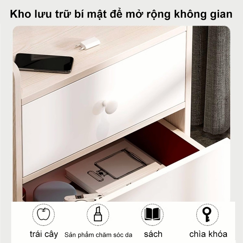 BMZAR Tủ Đầu Giường Kệ Đầu Giường 2 Ngăn Kéo Gỗ Tiện Lợi Loại Tốt gỗ tự nhiên Mẫu Mới | BigBuy360 - bigbuy360.vn