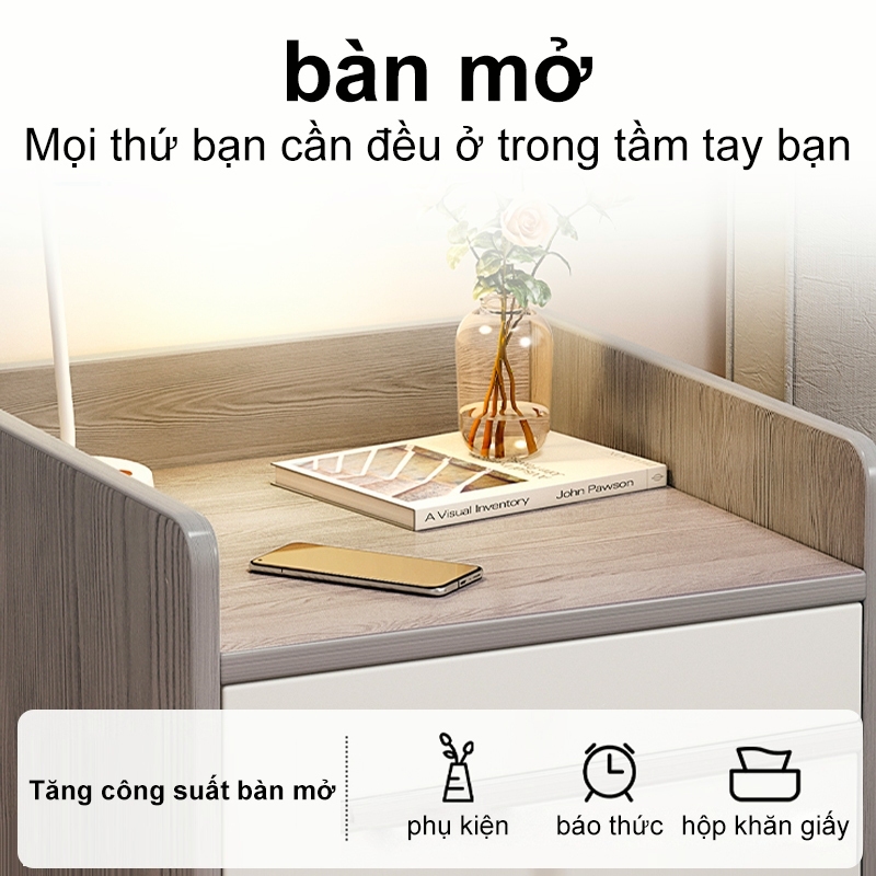 BMZAR Tủ Đầu Giường Kệ Đầu Giường 2 Ngăn Kéo Gỗ Tiện Lợi Loại Tốt gỗ tự nhiên Mẫu Mới | BigBuy360 - bigbuy360.vn