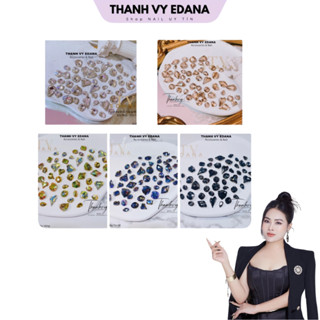 Sét đá khối mix 50 viên, Đá khối trang trí Nail hót nhất Thanh Vy Edana