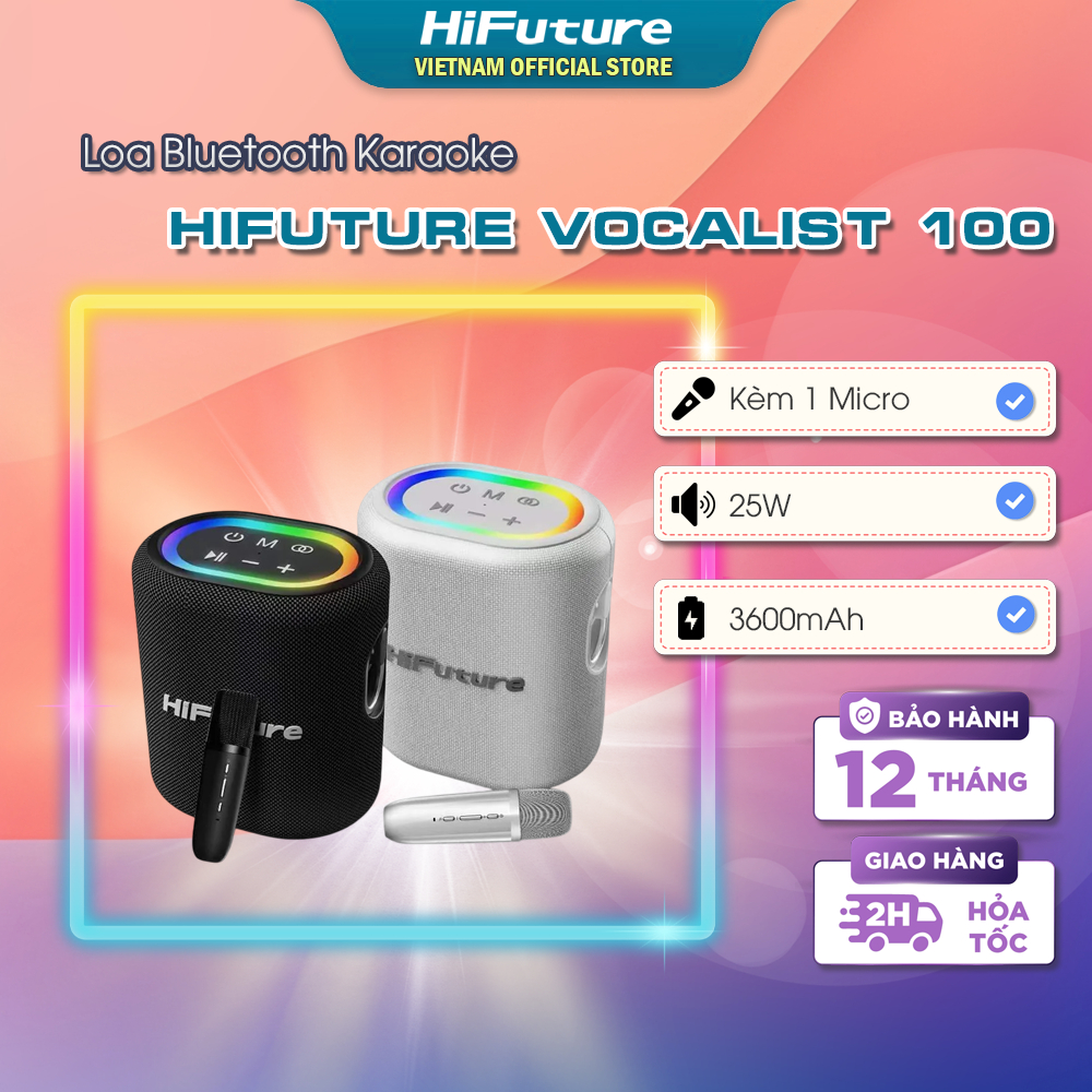 Loa Bluetooth Karaoke HiFuture Vocalist 100 (25W, kèm 1 Micro)
