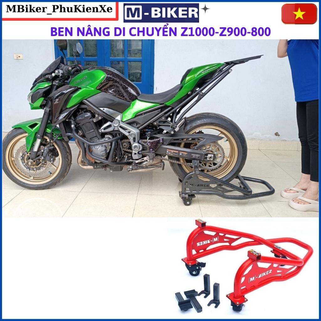 Ben nâng xe Z900 Z1000 Z800 PKL, Ben nâng di chuyển xe máy motor pkl ducati, ben nâng xe, mbiker