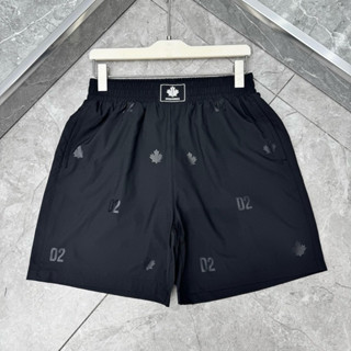  Quần short gió nam PB gió dù in vân lá phong D2 monogram phối thêu logo giữa eo basic boy phố 