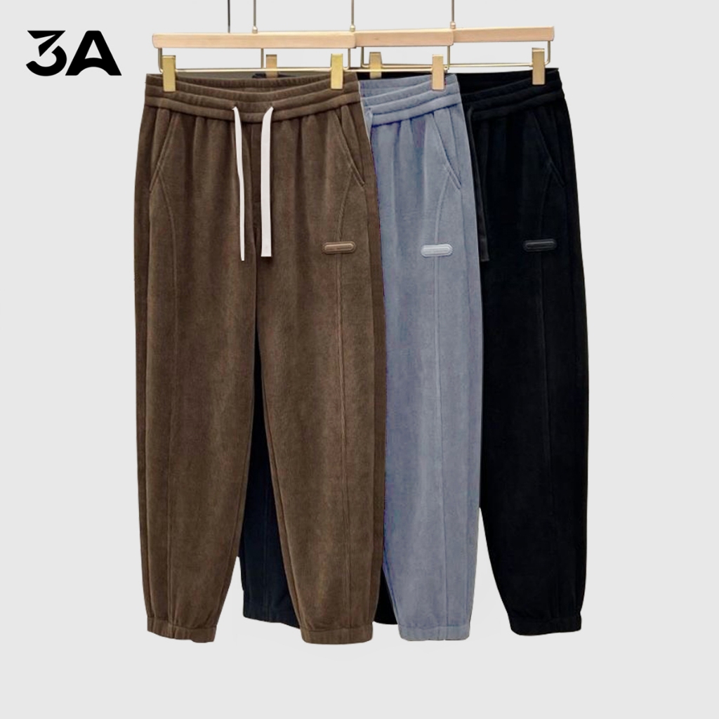 Quần Nỉ Cropped Pants Hách Dáng, Bản Chun To Chất Nỉ Tăm Dày Dặn | 3A Menstore JG-NI