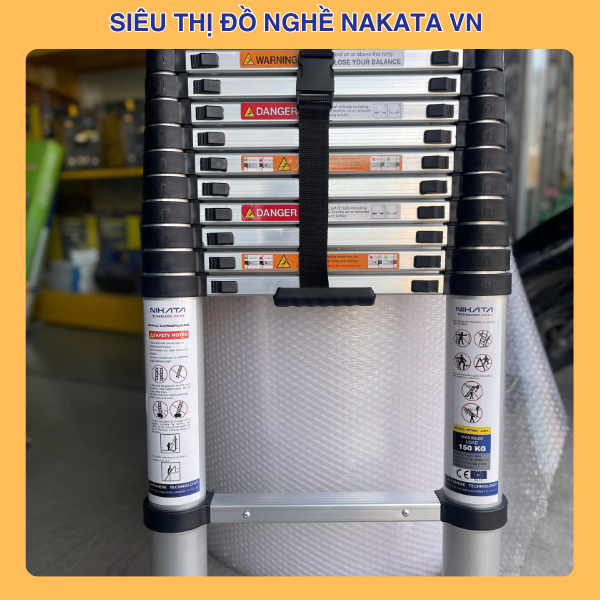 Thang rút đơn nhôm NAKITA 3M8 cứng cáp siêu rẻ