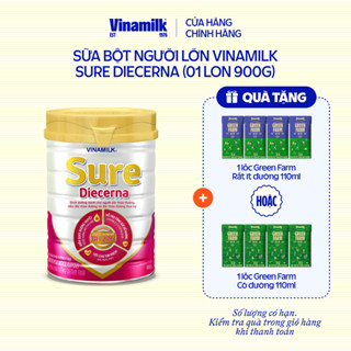 Sữa bột Dành cho người tiểu đường Vinamilk Sure Diecerna 900g