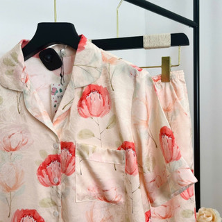 VIBES Pijama dài Lụa gấm Jolie Long Py Set