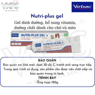 [DATE 2027] Gel dinh dưỡng Virbac Nutri Plus Gel