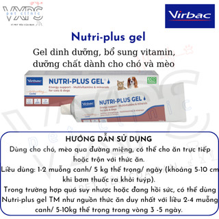 [DATE 2027] Gel dinh dưỡng Virbac Nutri Plus Gel