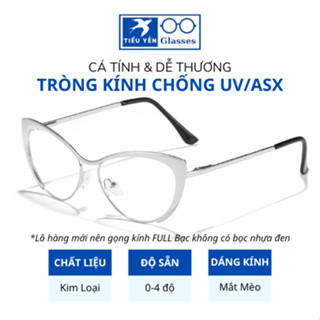 Gọng kính cận 0 độ mắt mèo giành phái nữ dáng kim loại viền bầu mã 2024 - Tiểu Yến