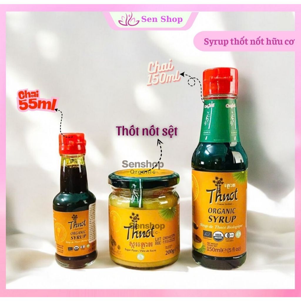 Mật thốt nốt - Syrup thốt nốt hữu cơ - Chai 55ml và 150ml