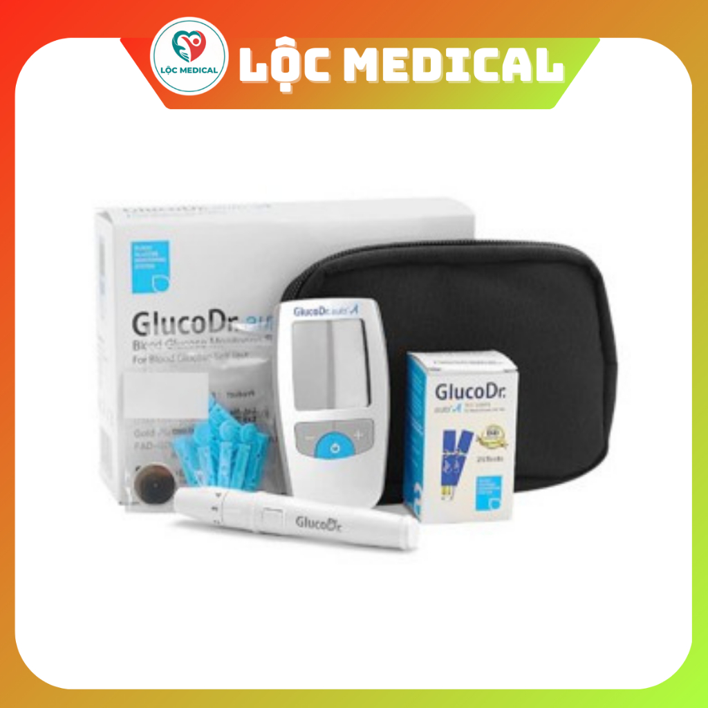 Máy thử tiểu đường Gluco Dr Auto AGM 4000 kèm 10 kim và 25 que - Hàn Quốc
