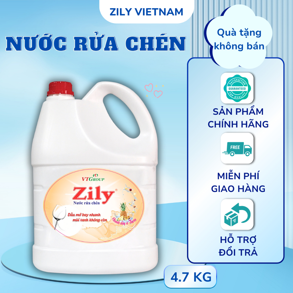 [ Quà tặng không bán ] - Nước rửa chén Zily chai 4.7Kg