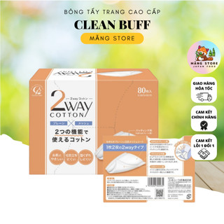  1 BÔNG TẨY TRANG CAO CẤP CLEAN PUFF nội địa Nhật Bản  hộp 80 miếng  