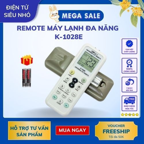 Remote máy lạnh đa năng K-1028E ML223 - Điều khiển điều hòa đa năng K-1028E (Tặng kèm pin)