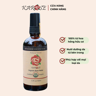 Xịt khoáng giữ ẩm Karose nước cất hoa hồng hữu cơ cấp ẩm tức thì cân bằng da 100ml