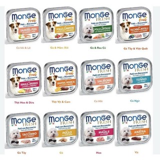 Thức ăn Pate Monge cho chó 100gr nhiều vị - Ý