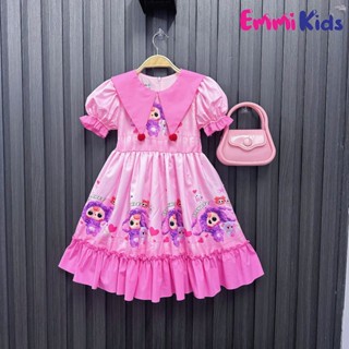 Váy hè LOLITA hoạ tiết BABYTHREE cho bé gái B91 EMMIKIDS chất lụa in 5D (10-34kg)