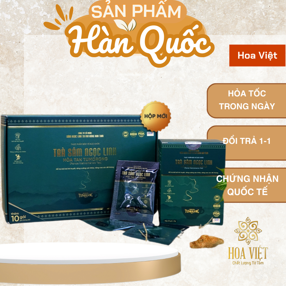 [HỘP MỚI] TRÀ HÒA TAN SÂM NGỌC LINH TU MƠ RÔNG (hộp mới 50 gói x 3g)