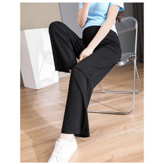 Quần dài bầu, quần suông bầu, quần bâu ống rộng chất đũi gân xếp ly, mặc đi làm, đi chơi[ĐẦM BẦU HÀN QUỐC]Q129