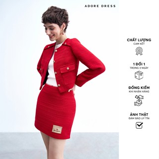 412SK0026- Chân váy mini A đen trắng, karo xanh, trắng đen, đỏ ADORE DRESS