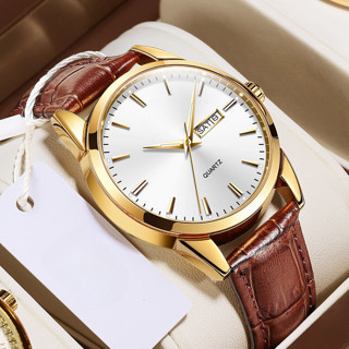 Đồng Hồ Nam GAGAY Dạ Quang Nhiều Màu Tuỳ Chọn Dây Da Chống Nước Phong Cách Doanh Nhân GD852