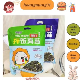 Rong Biển Sư Tử, Rong Biển Gấu Trúc Vụn Rắc Cơm Bịch Siêu To Khổng Lồ 128gr (bịch có 10 gói nhỏ),Rong biển khổng lồ KK g