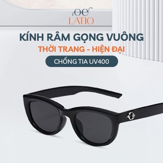 Kính mát nam nữ Latio, kính râm gọng vuông mắt mèo thời trang hiện đại, chống tia UV400 - KM159