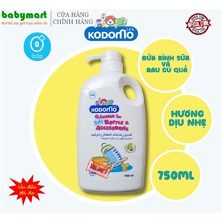 Dung dịch rửa bình sữa - làm sạch đồ dùng Kodomo, chai 750ml