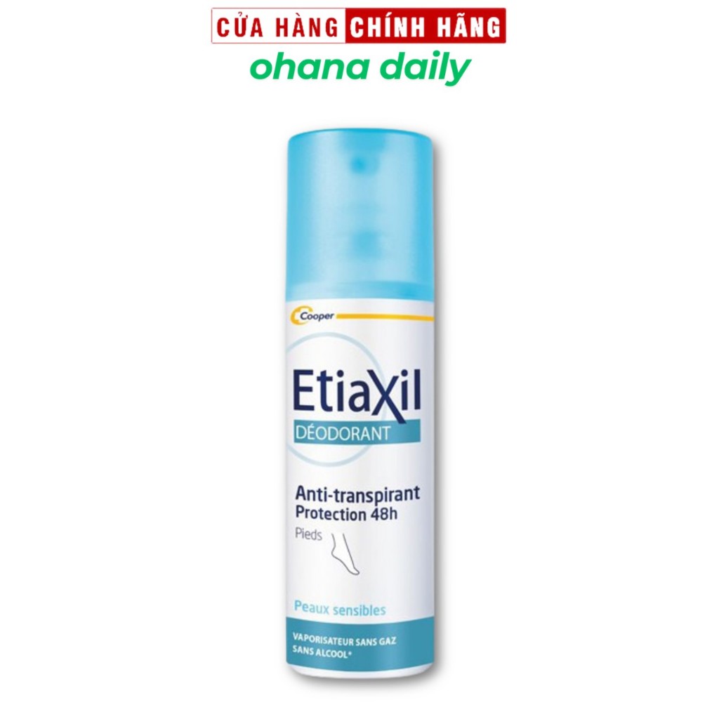 Xịt Ngăn Khử Mùi Mồ Hôi Chân Etiaxil Déodorant Anti-Transpirant 48h Pieds (100ml)