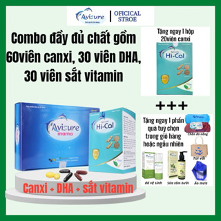 Bộ đôi Vitamin tổng hợp Avisure Mama - Canxi tự nhiên Avisure Hical dành cho phụ nữ mang thai và cho con bú