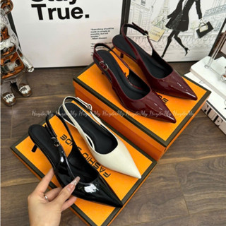 Cao gót 3p mũi nhọn da bóng kính hàng cao cấp full hộp ( AH36 )