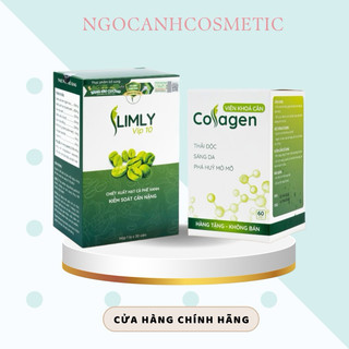   CHÍNH HÃNG  Giảm Cân Slimly Vip 10 30 Viên Chính Hãng Tặng Kèm Viên Khoá Cân Cofagen 60 Viên Và Quà Xịn 