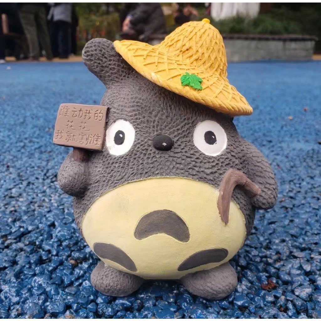 Tượng thạch cao trắng dành cho bé tô màu nhân vật hoạt hình Totoro kèm màu và cọ