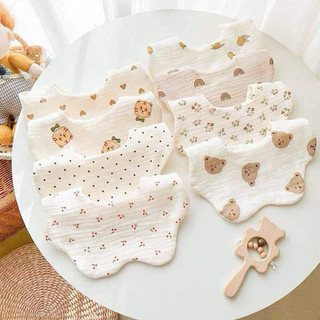 Yếm xô muslin cánh hoa 360 cho bé