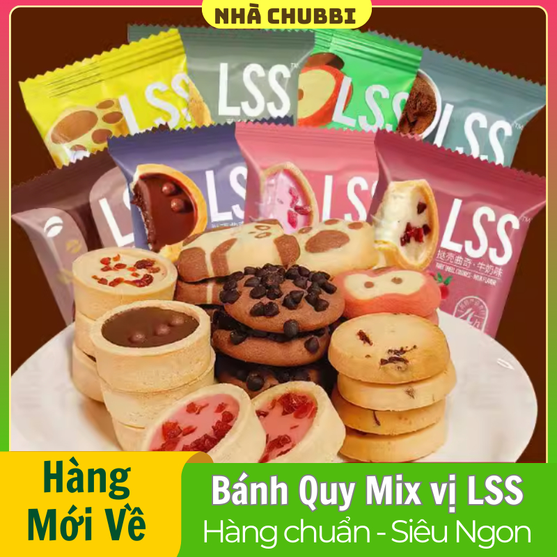 Bánh Quy Bơ Sữa LSS Mix Vị - Bánh Quy LSS Socola Sữa Chua Việt Quất Thơm Ngon - NHÀ CHUBBI