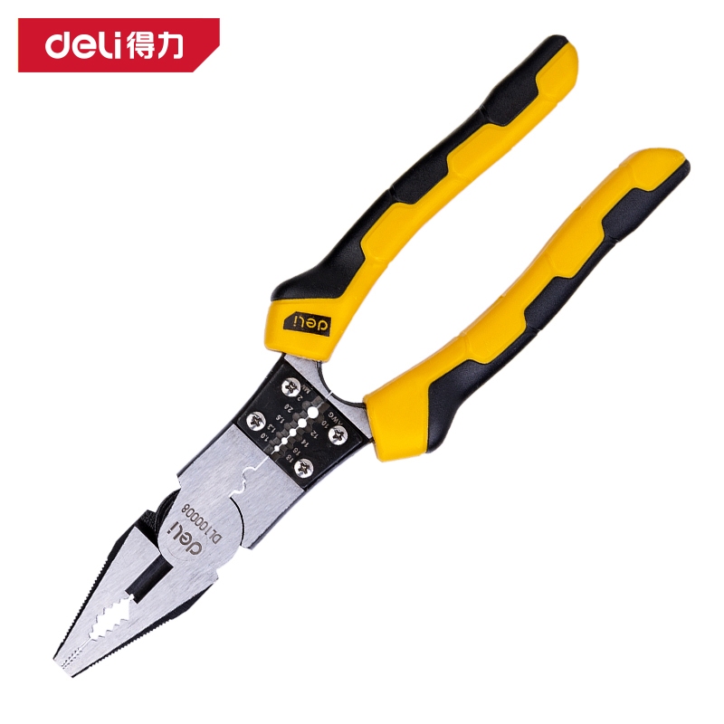 Kìm Điện Cắt, Tuốt Dây Thép Đa Năng Kích Thước 9 Inch Chất Liệu Thép Crom Siêu Cứng Bền Chính Hãng D