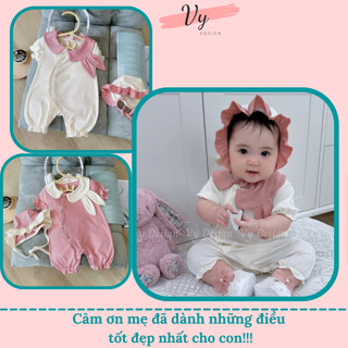 Body Bé Trai Bé Gái Dài Tay VY DESIGN. Bộ Quần Áo Cho Bé Chất Mát, Body Đầy Tháng, Bodysuit Cho Bé